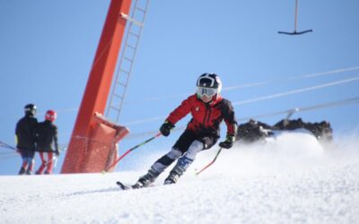 Brillando en las alturas junto a la nieve