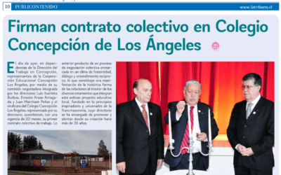 Firman Contrato Colectivo en Colegio Concepción Los Ángeles