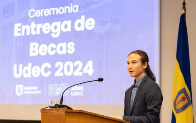 Ex Estudiante, Rodolfo Roa Muñoz, Lee Discurso en Nombre de Beneficiarios Beca “Enrique Molina Garmendia”, Año 2024
