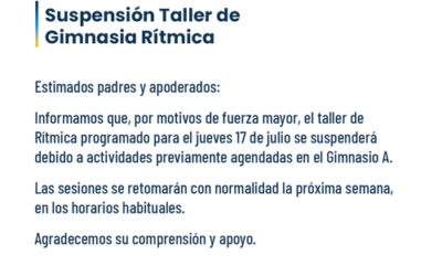 INFORMATIVO: Jornada Escolar Jueves 11 de Septiembre